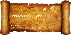 Adamovits Ilona névjegykártya
